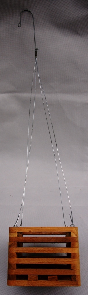 TEAK - Holzkörbchen Flach 4 - Eck 25 cm